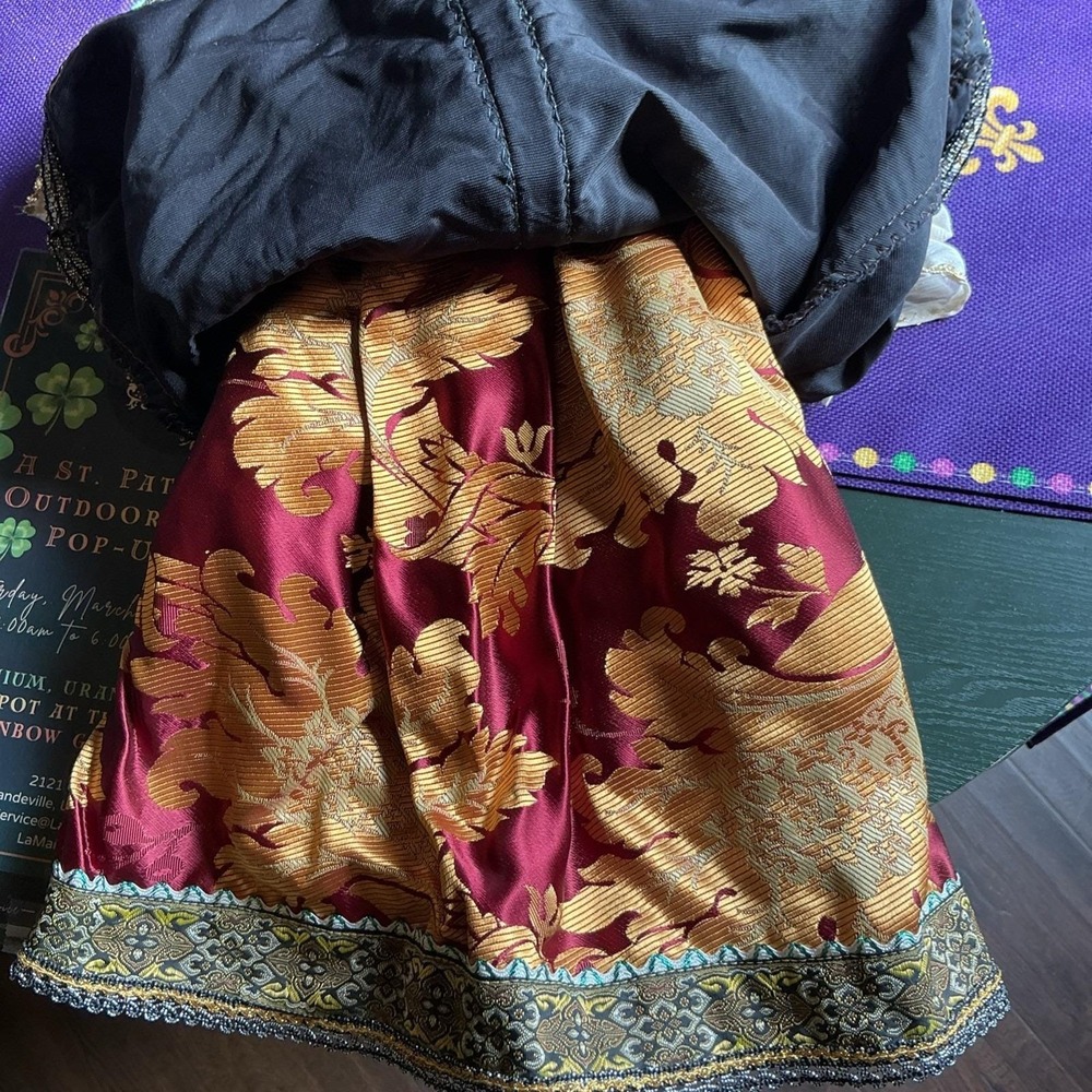 Majestic Vintage RUSSIAN FOLK DOLL Traditional Kokoshnik Costume  23" Tall - Picture 7 of 16